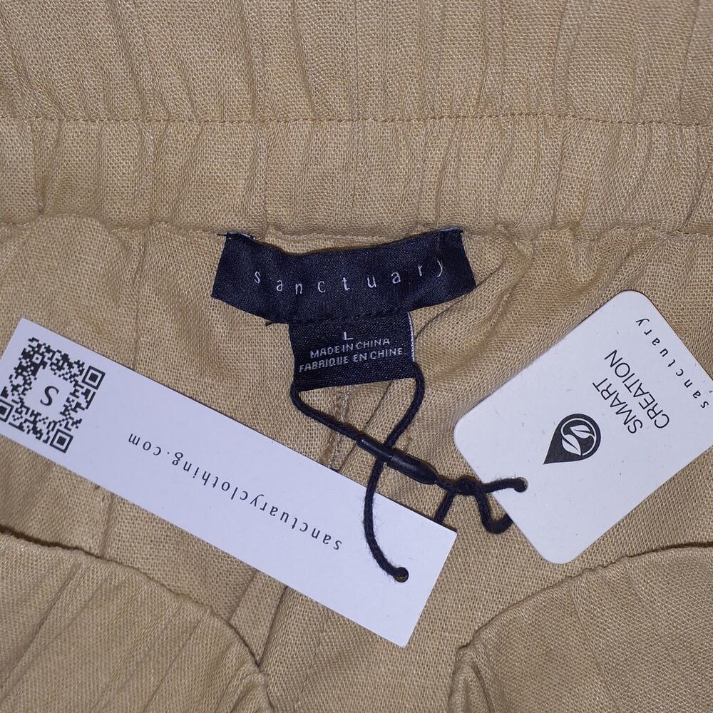 Sanctuary Relaxed Tan Stella Pants Size L NWT - Picture 4 of 6